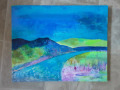 The purple mountains