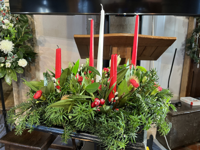 Our beautiful Advent Candle display