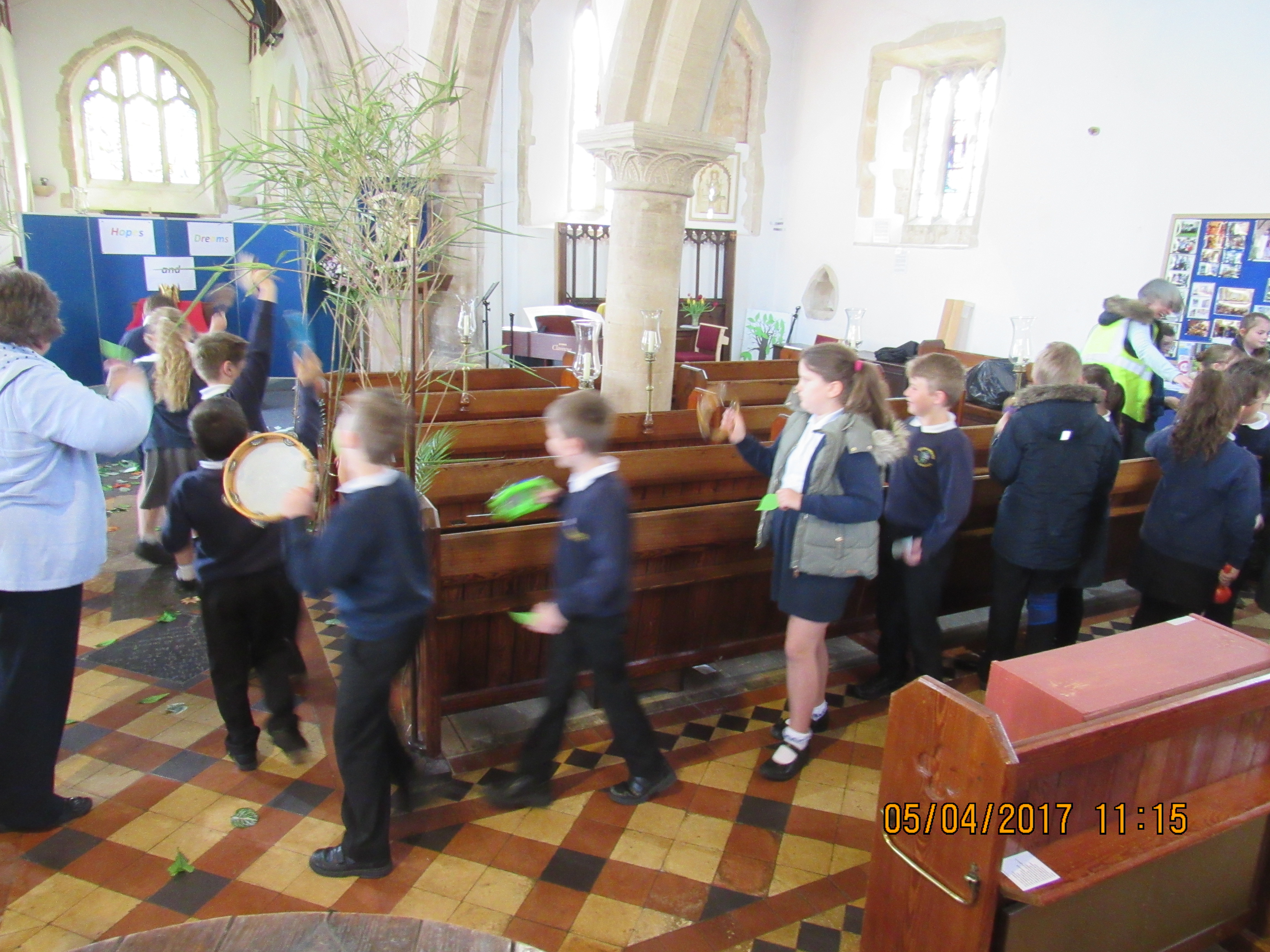 Palm Sunday with the procession with palms, in anticipation of welcoming the king to fulfill their hopes and dreams of freedom from the oppression of the Romans.