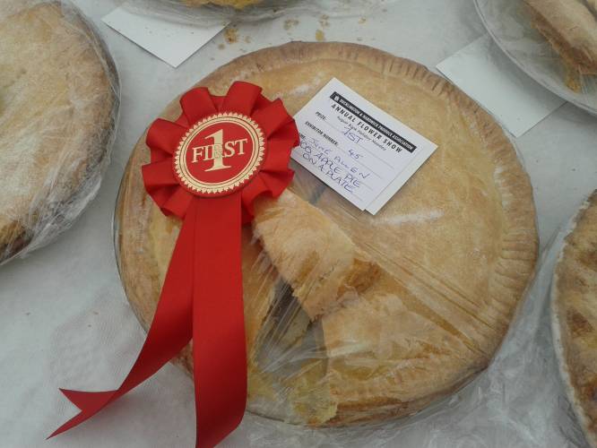 Well done June Allen - first for her apple pie Well done June Allen - first for her apple pie