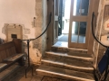 The handrails made by F C Harriss of Sturt Farm Burford