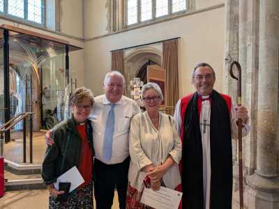 Andrea, Martin, Jane and Bishop Gavin