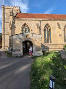Outside the beautiful Abbey
